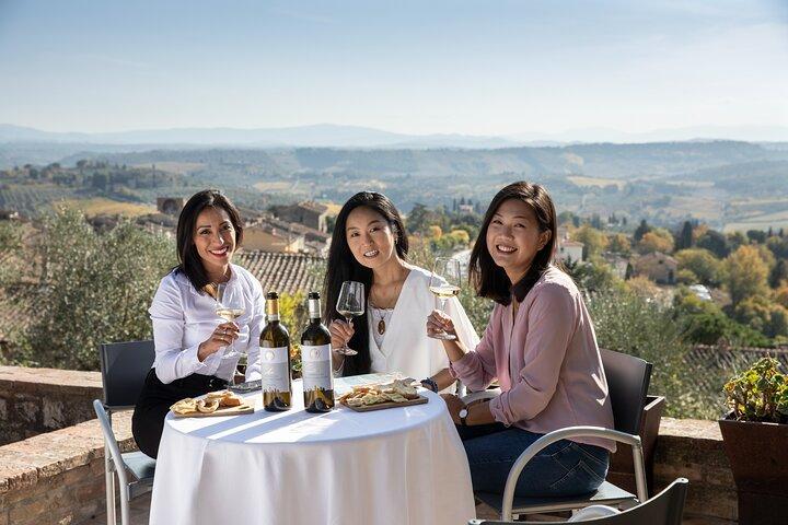 Aula de comida e vinho e degustação de vinhos em San Gimignano