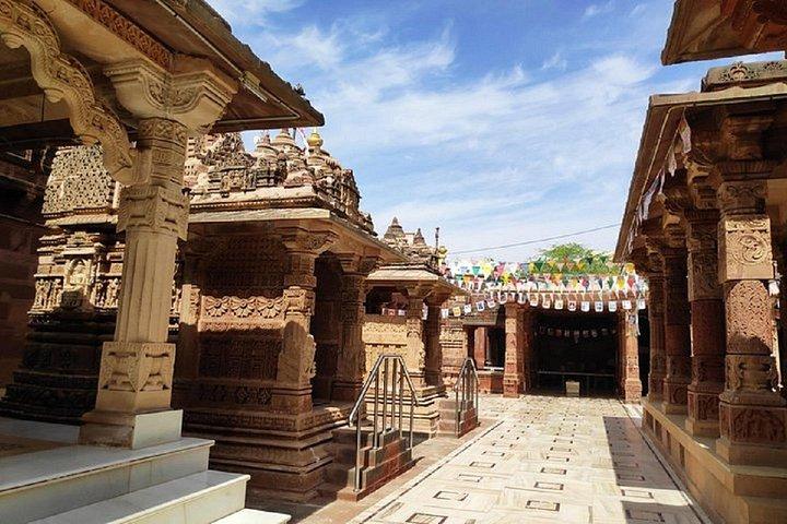 食事付きジョードプルからラクダ乗りとジープ サファリでオシアン寺院を訪問