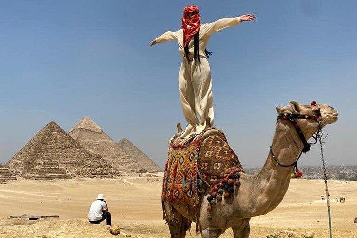 Pyramides VIP de Gizeh, Sphinx, Déjeuner, Balade à dos de chameau et pyramide intérieure