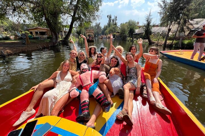 Xochimilco & Mexican Party with Guacamole & Unlimited Drinks