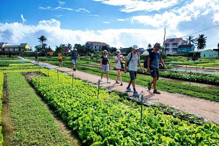 ホイアン カントリーサイド サイクリング ツアー (野菜村 - かご船 - 漁村)