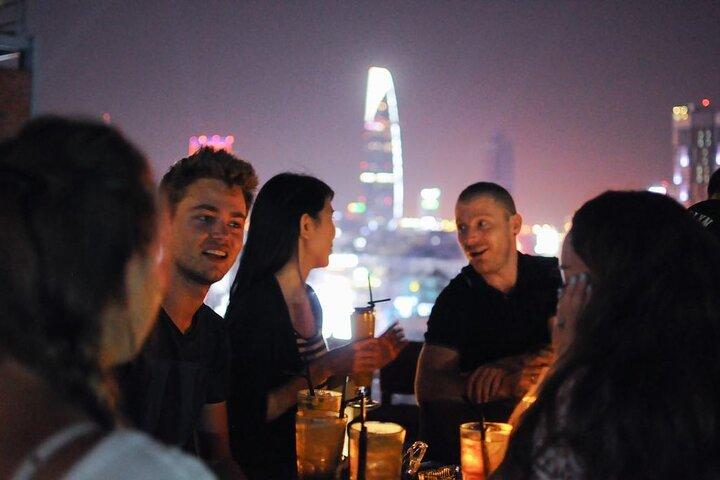 Private Jeep City Tour Saigon by Night and Skybar Drink