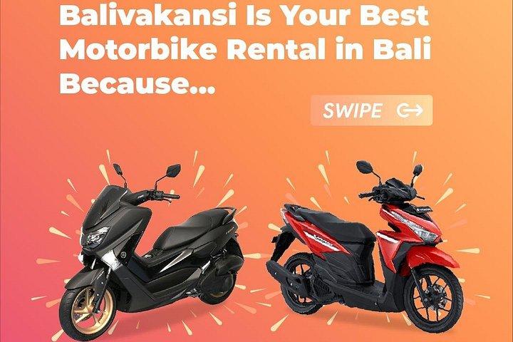 ピックアップ付きのバリでのバイクのレンタル