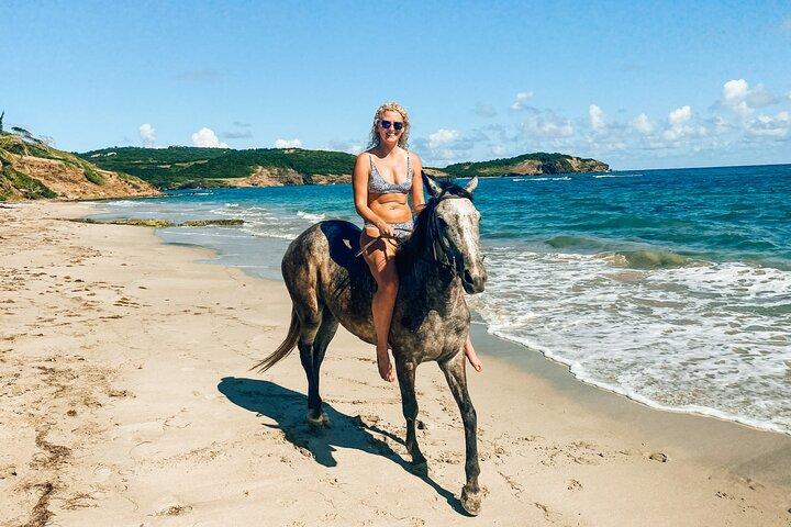 Privat strandridning med Sandy Hoofs St Lucia