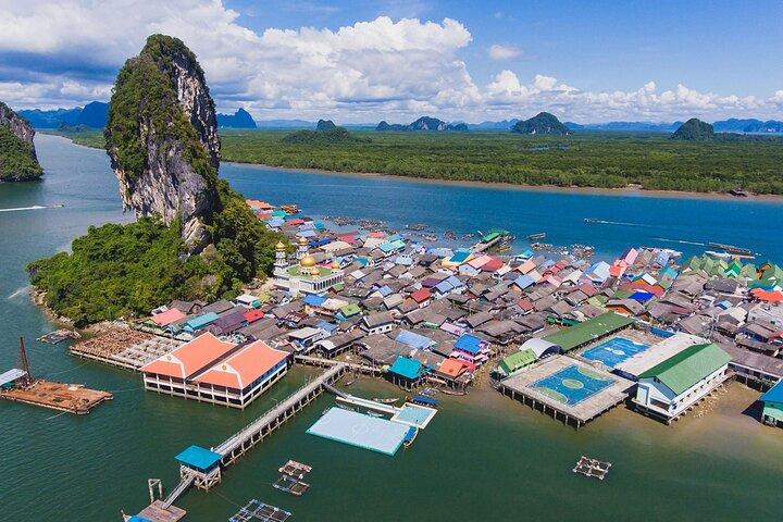 Excursión de un día a la isla de James Bond con experiencia en kayak en lancha rápida desde Phuket