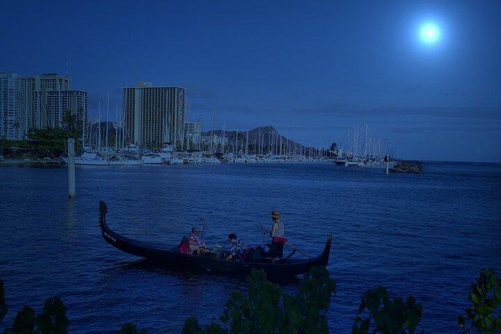 Sunset Gondola Cruise waikiki, free flower lei, drinks, pastries