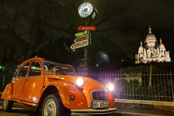 Ervaar de magie van Parijs bij nacht: een iconische 2CV-tour van 2 uur