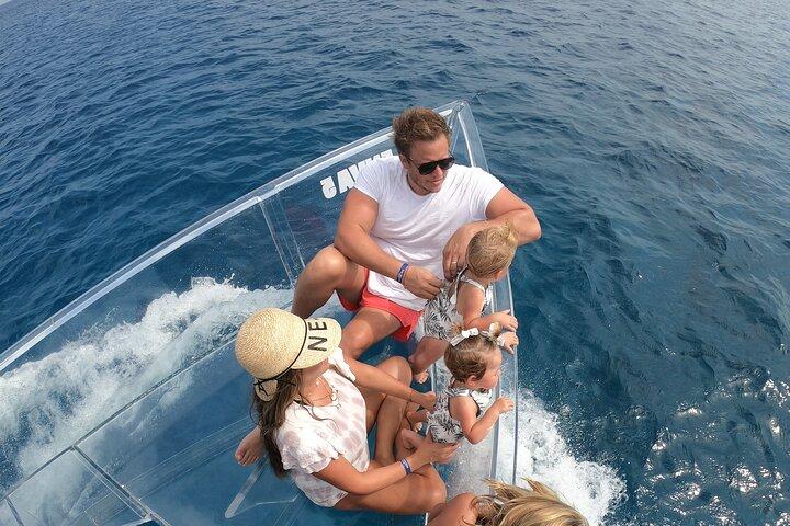 Privat tur i gennemsigtig båd af Nichupte i Cancun