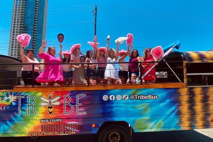 Taklös festbusstur i centrala Austin