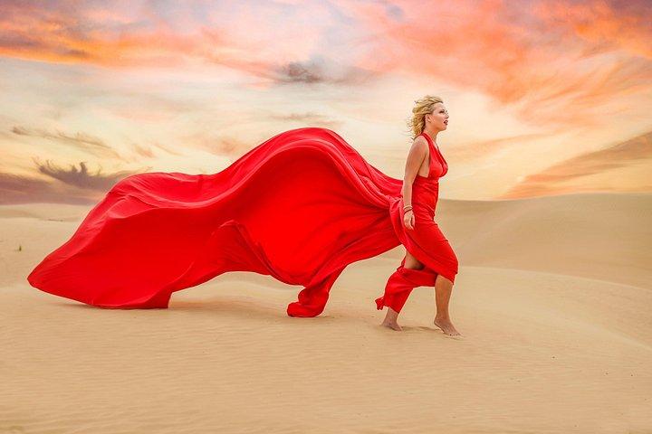 フライングドレス撮影ドバイソロ、カップル、グループ3時間
