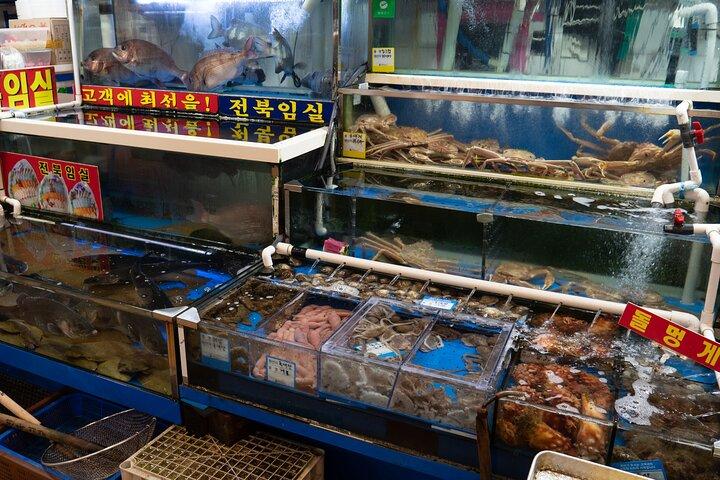 ソウル：最大の海鮮野良津市場ツアー