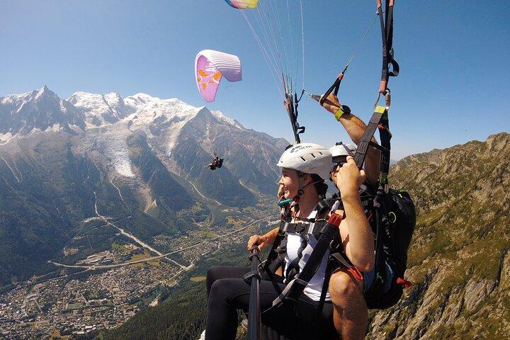 Vuelo en tándem en parapente en Chamonix - despegue desde Plan-Praz