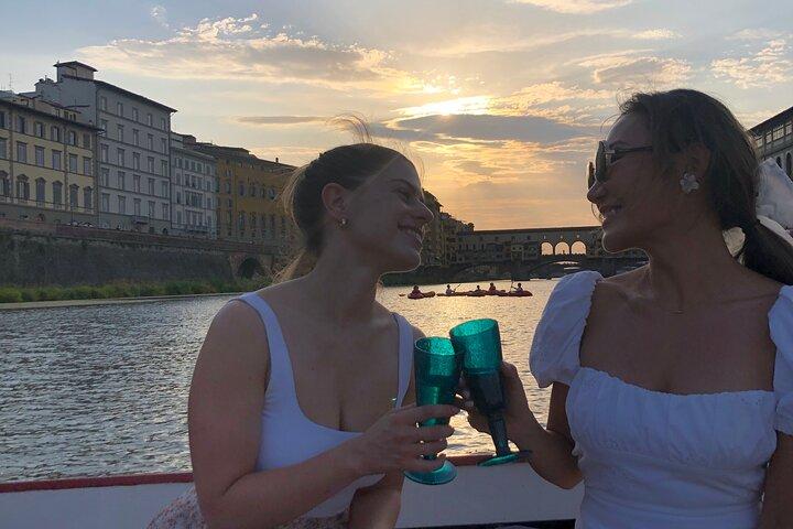 Panoramisch Florence per boot met wijn
