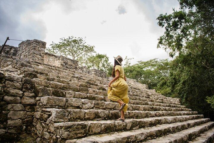Explore las ruinas mayas de Tulum y Coba, un cenote y Playa del Carmen