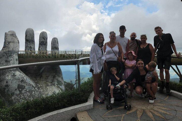 Golden Bridge & Da Nang City met Marble Mountain-Lady Budda-standbeeld
