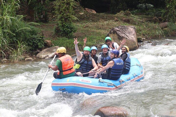 Aventura em Phuket com rafting, caverna de macacos e tirolesa + quadriciclo opcional