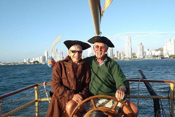 Luxury Cartagena Sunset Pirate ship Adventure, Cannon Show&Drinks