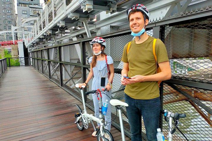 東京中心部の 2.5 時間のガイド付きサイクリング ツアー