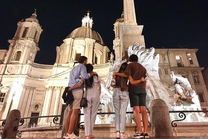 Visite à pied nocturne de Rome de la fontaine Panthéon Trevi Navone et plus
