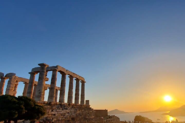 Temple of Poseidon and Cape Sounion Sunset Tour with Audio Guide