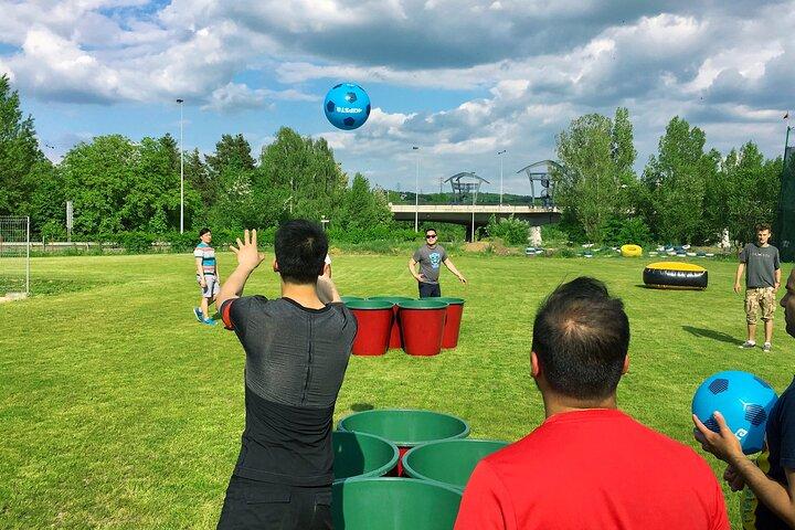 Praag Crazy Fun Games met drankje