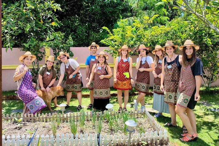 Kochabendkurs Chiang Mai Besuchen Sie den Bio-Garten und -Markt