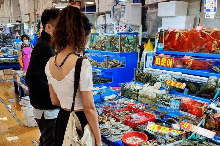 Cena al mercato del pesce di Noryangjin