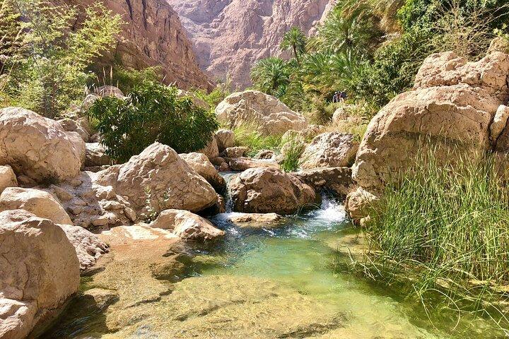 Ganztägige private geführte Wadi Shab und Bimmah Sink Hole Tour