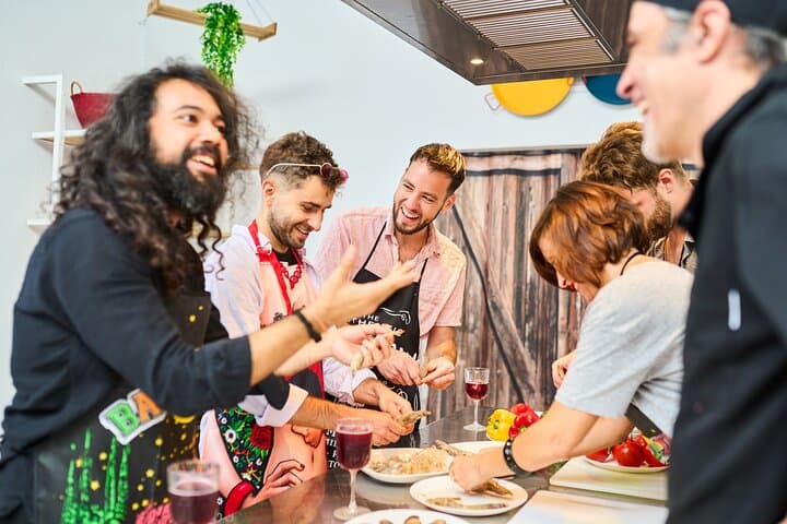 Barcelona Paella Cooking Class with Market Visit, Tapas & Sangria