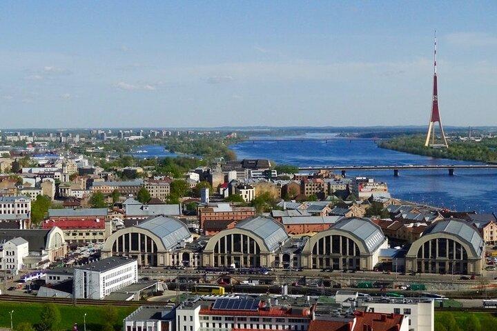 Riga Central Market and Science Academy Observation Deck Tasting Tour
