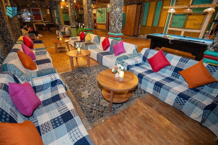 1 nacht op partycruise en 1 nacht in bungalow met zeezicht Halong Bay