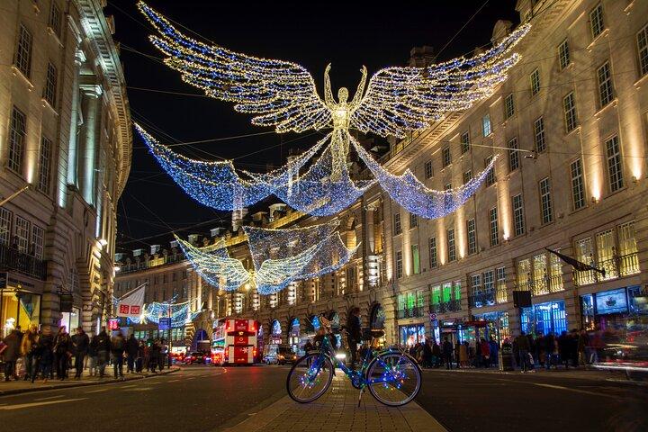 Excursion à vélo des illuminations de Noël de Londres avec Guide local