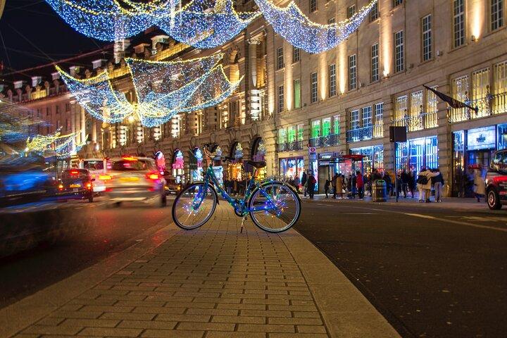 Excursion à vélo des illuminations de Noël de Londres avec Guide local