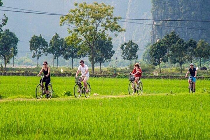 Ninh Binh Excursion d'une journée Hoa Lu Tam Coc Cyclisme, bateau, déjeuner buffet