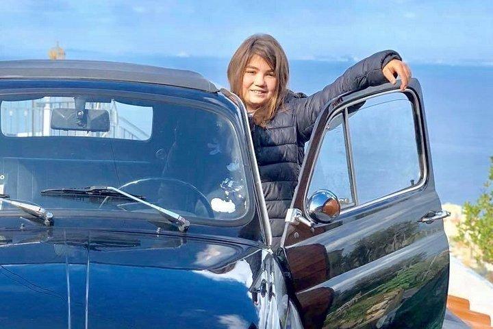 ヴィンテージカー 500 アマルフィ海岸での写真撮影