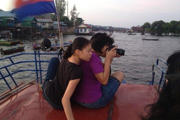 Kompong Pluk floating and sunset
