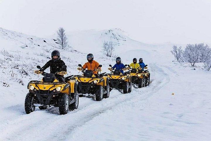 ロヴァニエミ発北極圏BBQ付きクワッドバイクライド