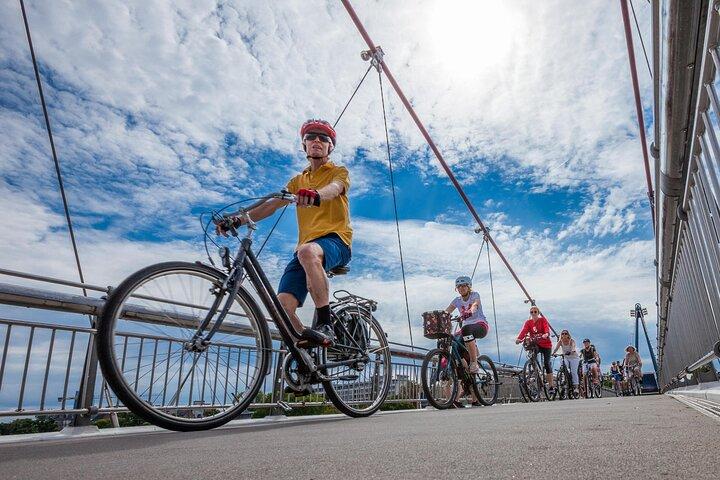 Visite de la ville de Francfort à vélo vers l'horizon de Goethe et le vin de pomme
