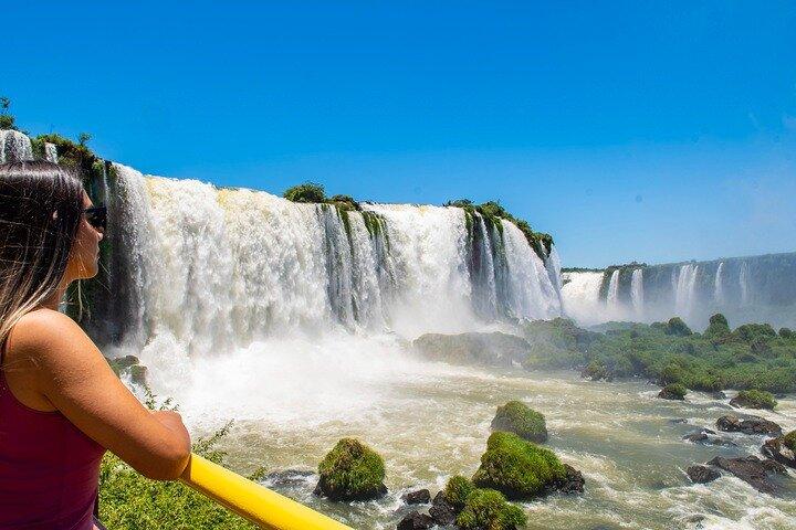 イグアス : ブラジル側の滝、ボート ツアー、バード パーク - チケットとランチ込み