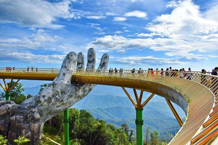 PRIVÉ Halve dag naar Golden Bridge Bana heuvel vanuit Danang City