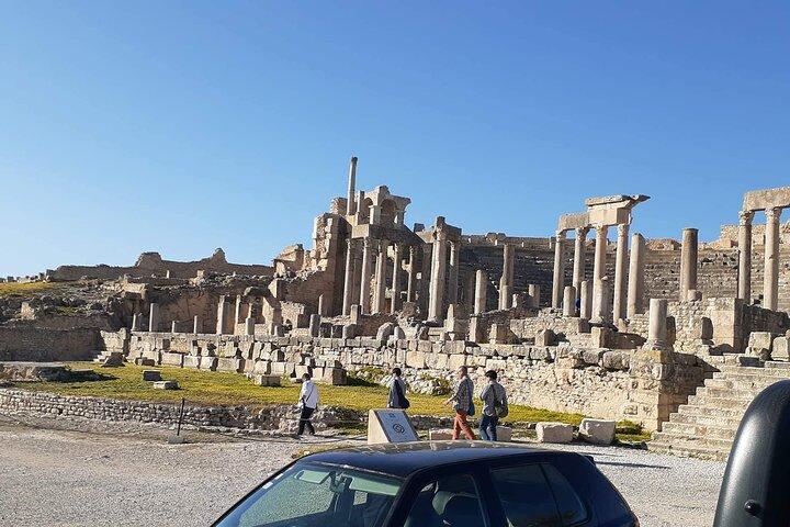 Zaghouan、Thuburbo Majus、Dougga チュニスからのプライベート ガイド付きツアー