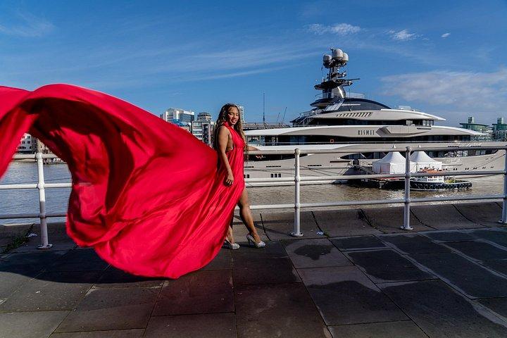 ロンドンフライングドレスの写真撮影