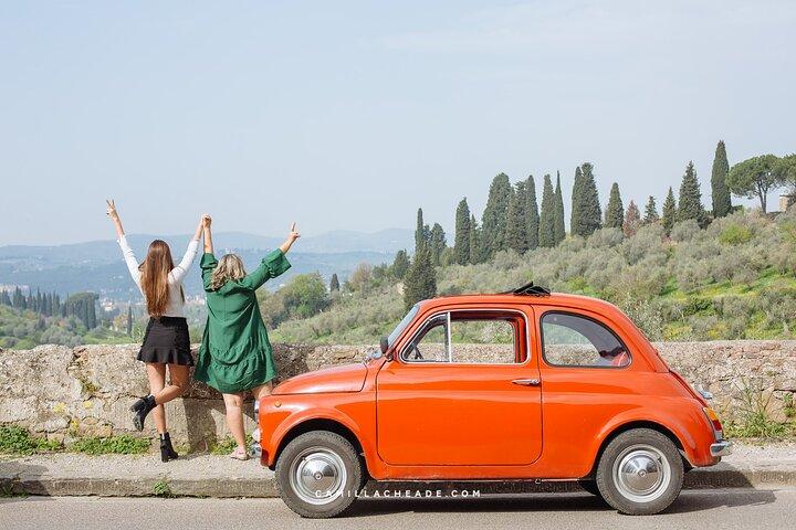 Florencia Fiat 500 Wine Tour y almuerzo toscano en la granja en Chianti