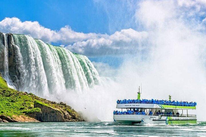 Niagara Falls EUA noite, luzes e jantar