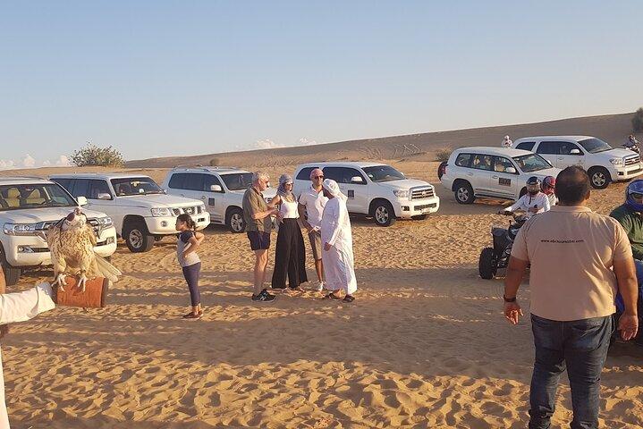 Dubai Desert Safari Dune Bashing, 60min ATV Quad, paseo en camello, barbacoa