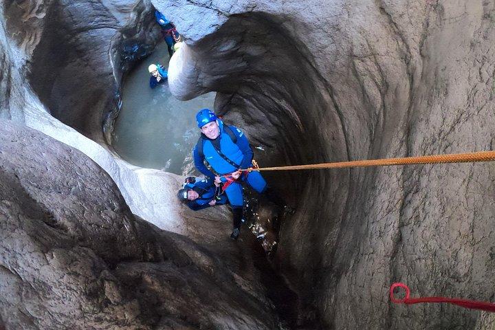 Private canyoning adventure in the Buitreras Canyon