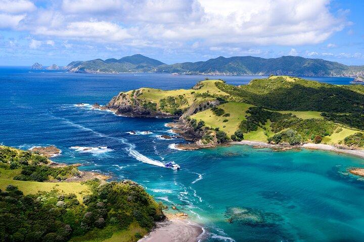 Expérience de découverte de la baie des îles au départ d'Auckland incl. Croisière Trou dans le rocher