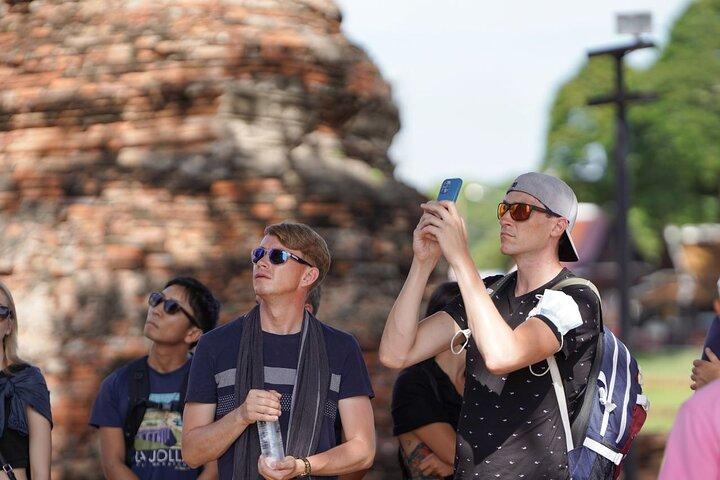 Marché flottant et visite guidée d'Ayutthaya au départ de Bangkok