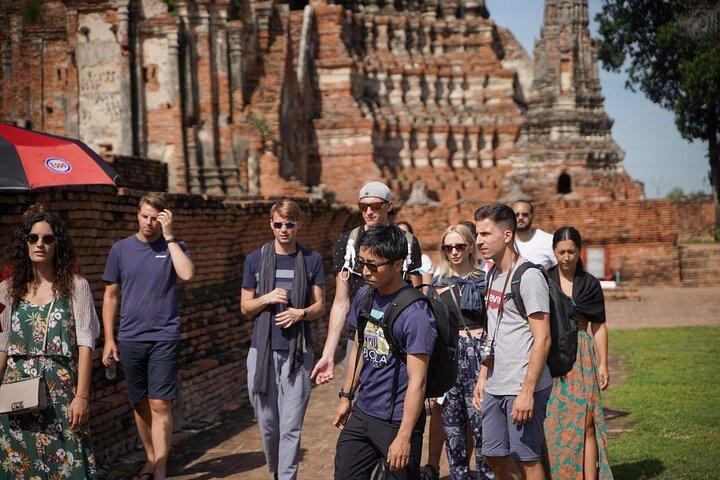 Marché flottant et visite guidée d'Ayutthaya au départ de Bangkok