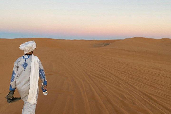 Walking Trip Sunset Into Erg Chebbi Dunes, With Local Guide.